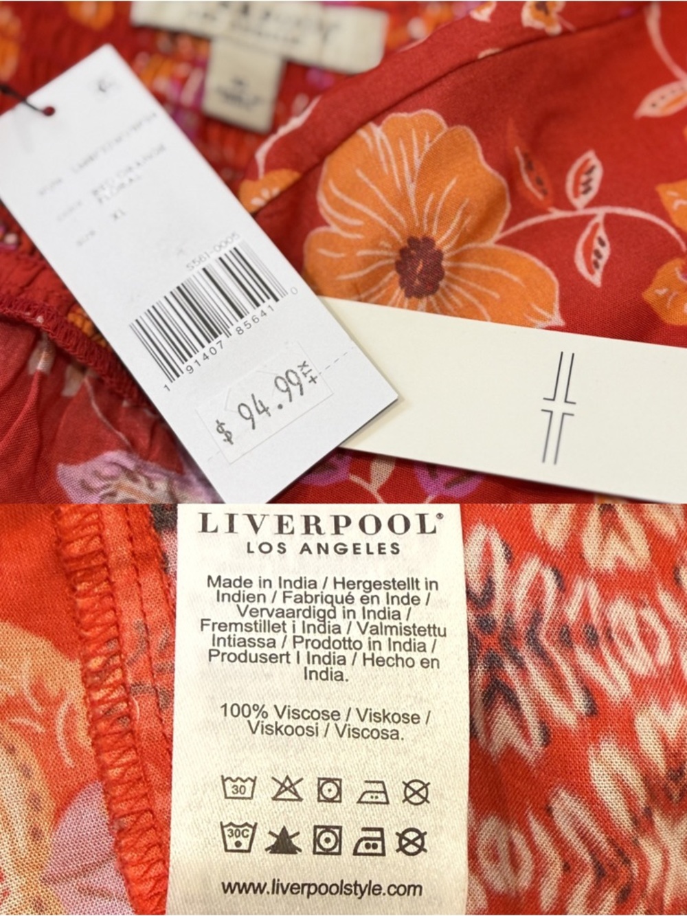 Liverpool Floral Layered Tank Blouse NWT Extra Large - Picture 7 of 7